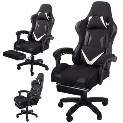 Gamingstol med Fotstöd och Kuddar – Justerbar 150 kg