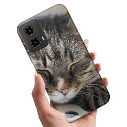 Deksel / Mobildeksel til Motorola Moto G34 5G - Sovende Katt