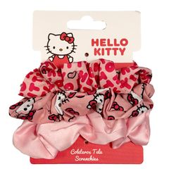 Hello Kitty Scrunchie-sett med 3 hårstrikker