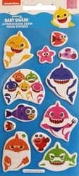 Baby Shark oppustelige skumklistermærker sæt