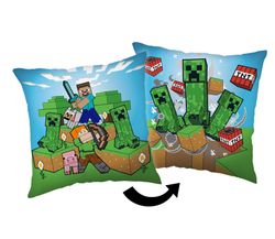 Minecraft Kudde med Creeper Chaos Motiv – 40×40cm