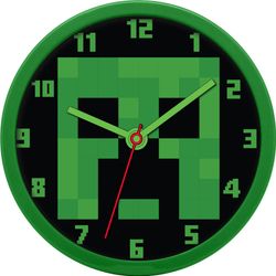 Minecraft Grønn veggklokke 25 cm