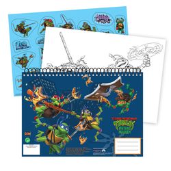 Teenage Mutant Ninja Turtles A/4 Spiralblokk med 40 sider og klistremerker