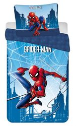 Spiderman Skyline sengetøy 140×200 cm, 70×90 cm