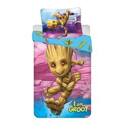 Guardians of the Galaxy sengesett I am Groot 140x200 cm, 70x90 cm