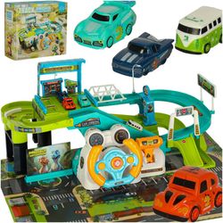 Bilbane parkeringshus dinosaur 4 biler