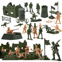 Leketøysoldater Sett - Militærbase - 114 deler