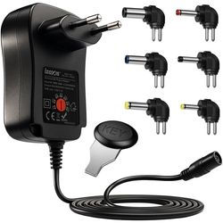 6-i-1 Strømadapter Universal - 3-12V 30W