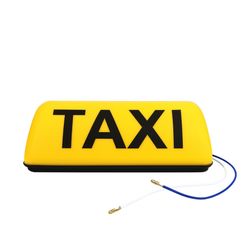 Taxiskilt med magnet og 12V belysning – 29 cm