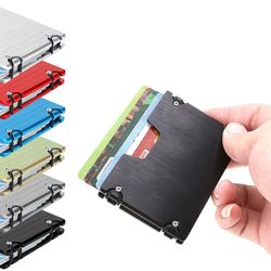 Kortholder 6 kort - RFID - Lommebok Pop-Up i Aluminium