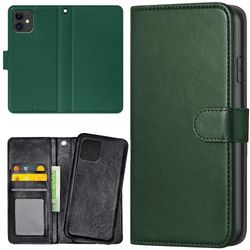 iPhone 12/12 Pro - Lommebok Deksel Mørkegrønn