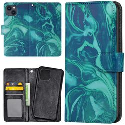 iPhone 14/15 Plus - Lommebok Deksel Marmor