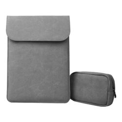 13,3" Laptop-kotelo / Laukku / Macbook - Nahka - Grey