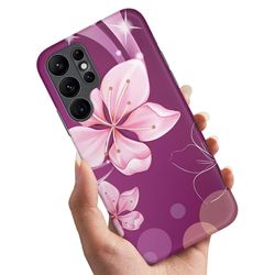 Deksel / Mobildeksel til Samsung Galaxy S23 Ultra - Hvit Blomst