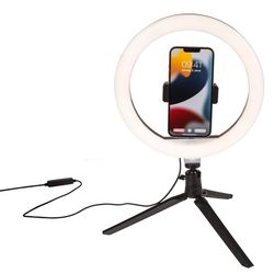 Selfie-lampe med Stativ til Mobil – LED