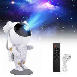 Nattlampe - Stjernekaster med LED-lys – Astronaut - Galaxy Lamp