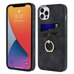 iPhone 12 / 12 Pro -matkapuhelimen suojakuori korttitelineellä Retro V4