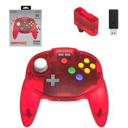 Retro-Bit Tribute 64 Wireless Controller V2 Clear Red