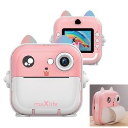Digitalkamera til børn med termisk printer Bluetooth 4.0 Maxlife MXPC-100 Pink