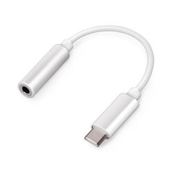USB-C til 3.5mm Audio Adapter Samsung/Android Mobiler - Hvid