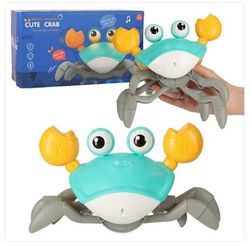 Interaktiv Krabbe Kravle Baby Krabbe Musiklegetøj, Elektronisk Lysende Kravlelegetøj