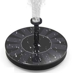 Vattenfontän solcellsdriven 16 cm Svart