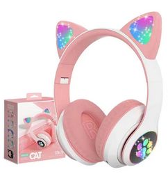 Trådløse katteørehovedtelefoner med bluetooth til katte