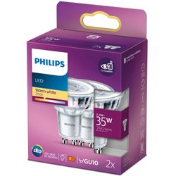 2 kpl LED GU10 Spot 35W 255lm
