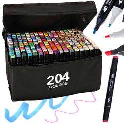 Dobbeltsidige sprittusjer i koffert 204 + stativ