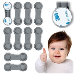 Låsbeskyttelse for skap Ricokids 798301, 10 stk, grå