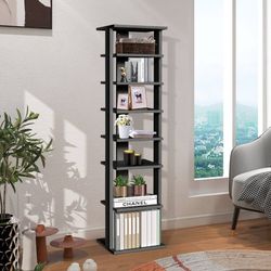 Treskostativ 8-lags skostativ Skoopplegg Vertikal 27,5x26,5x110 cm Svart