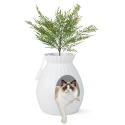 Smart kattsandlåda med elektronisk luktborttagning och sterilisering av blomkrukor