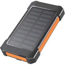 PowerBank 6.000 mAh 10W Solcelle Sort/Orange