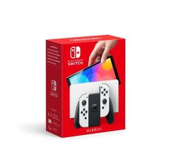 Nintendo Switch OLED Spelkonsol Joy-Con Black & White