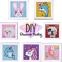 Lasten timanttimaalaus 5D kehyksellä - Paras syntymäpäivälahja