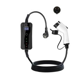 3,5KW 8-10-13-16A justerbar ström 1 fas 5m Typ 1 bärbar elbilsladdare, flera skyddsfunktioner, IP55 vattentät