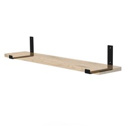 Hyldeknægt 2 stk. 20x4x14 cm sort metal 5 mm hul ML-Design