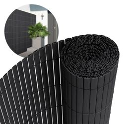 Privacy screen mat 160x800 cm Privacy screen hegn Windbreak altanafskærmning PVC antracit UV-resistent