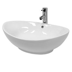 Keramisk vask forfængelighed køkkenbordet håndvask bassin håndvask 590 x 390 mm