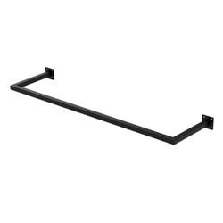 ML-Design Vaatetanko seinälle; T30cm x L110cm; Musta; ruostumaton teräs; U-muotoinen vaatetanko; seinäkiinnitys; vaateteline; sisältää