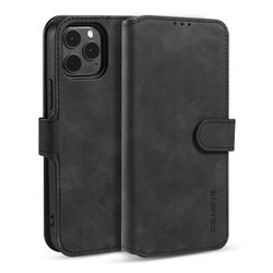 DG.MING Retro Læder Pungcover iPhone 12 Pro Max - Sort