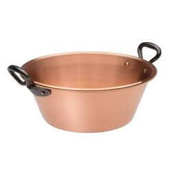 BAUMALU Syltskål 26 cm koppar 12/10 gjutjärnshandtag