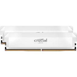 CRUCIAL DDR5 PRO RAM-minne - Överklockningsutgåva - Kit 64 GB (2 x 32 GB) - 6000 MT/s - CL40 - UDIMM - Vit