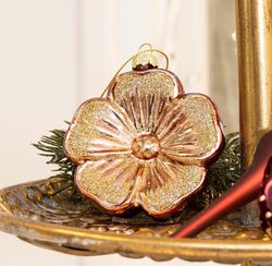 Ornament glasblomma i bordeaux