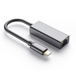 NÖRDIC USB-C - Giga Ethernet -verkkosovitin 17cm Space Grey alumiini ASIX AX88179:llä