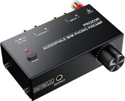 Audiophile M/M Phono forforstærker med niveauvolumenkontroller 2 RCA og 3,5 mm interfaces
