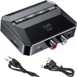 NÖRDIC Bluetooth Receiver 5.3 RCA 3.5mm AUX with NFC MicroSD Card USB Memory