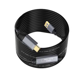 NÖRDIC 10m Aktiivinen USB 3.0 A–C Kaapeli, 5Gbps Super Speed USB-kaapeli Yhteensopiva VR:n, Kameran, Telakointiaseman ja muun kanssa