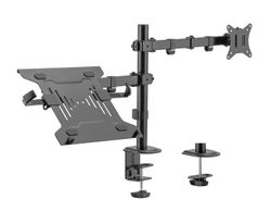 NÖRDIC Näyttövarsi ja kannettavan pidike 17–32" näytölle, 9 kg, kannettava 10–15,6" kiinnike