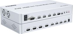 NÖRDIC KVM Switch 4xPC - 1xHDMI 4K 60Hz Quad Multi-Viewer, 4xUSB-A